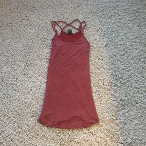 Burnt orange cross back dress